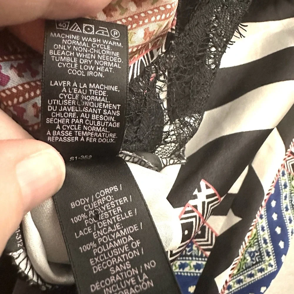 Victoria Secret large‎ L Patchwork Lace Babydoll Camisole Nightie Slip Dress